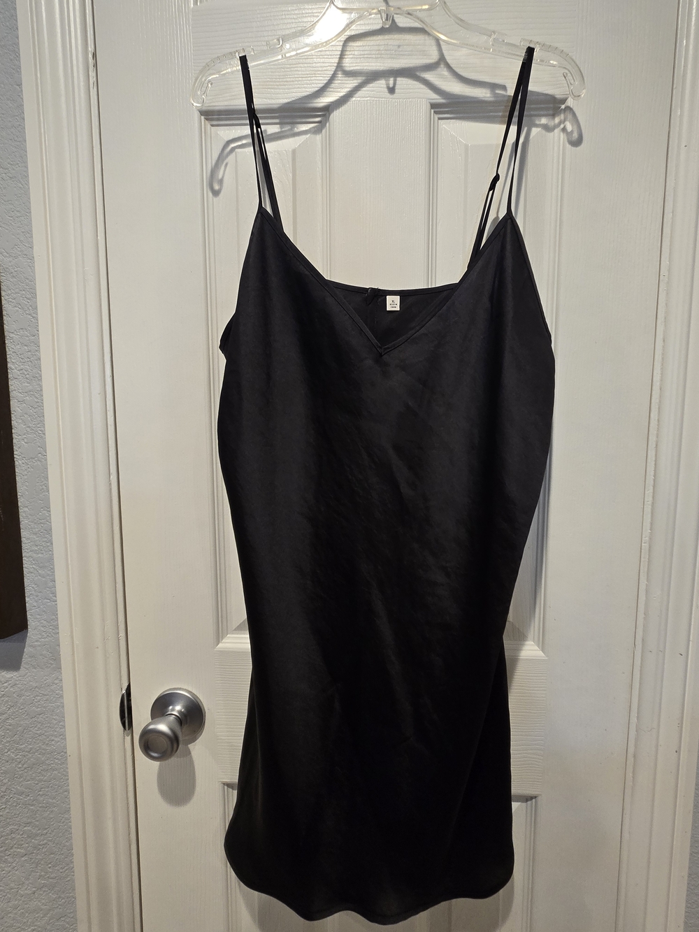 Wilfred Only Slip Mini Dress Classic Black Satin Slip Dress Adjustable Spaghetti